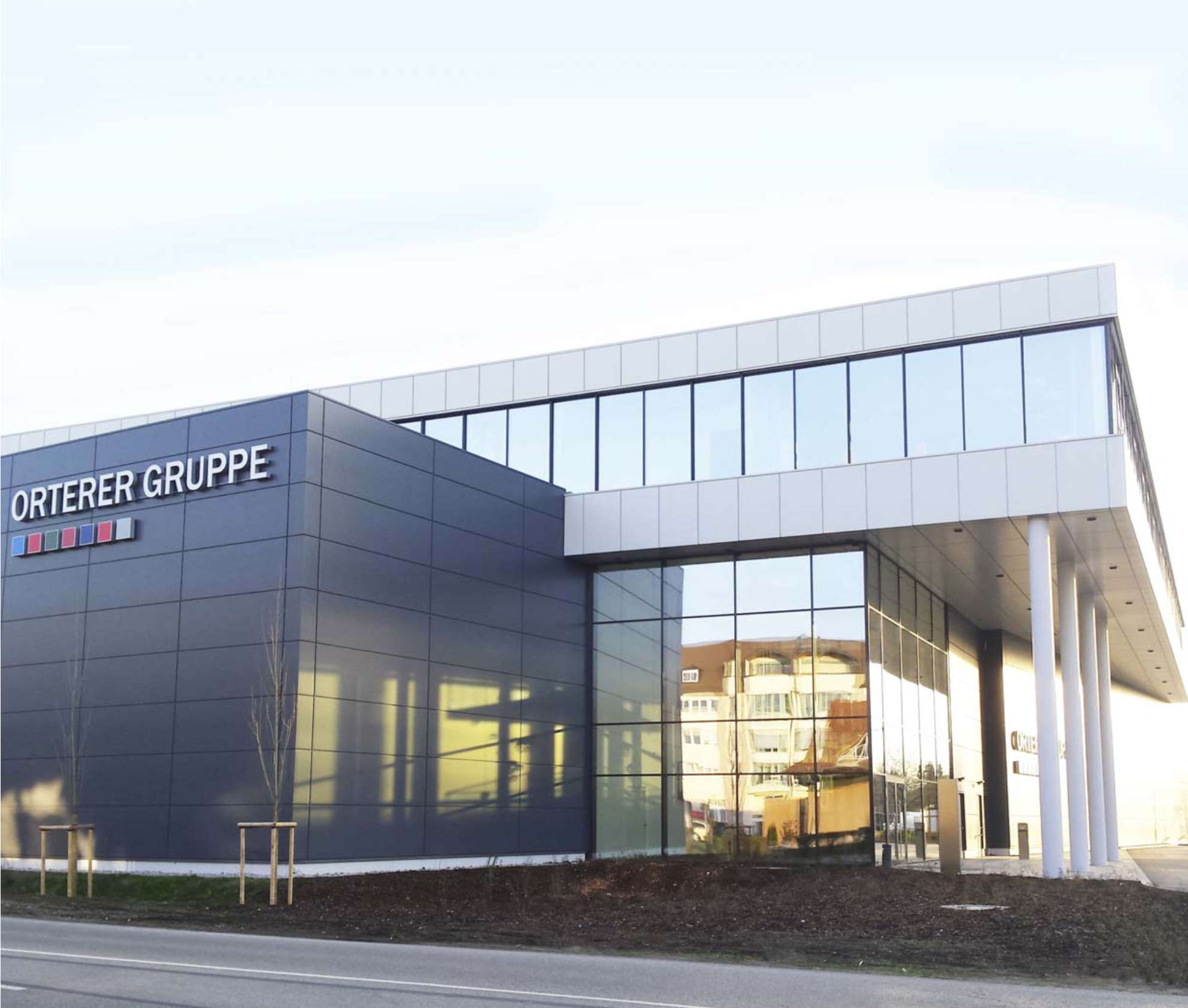 Gebäude der Orterer Gruppe, GEO PROTECT®-Referenz zur Versickerung von Niederschlagswasser.